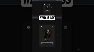 🎵 Music Player UI Using HTML & CSS | Creative Design #shorts #musicplayer