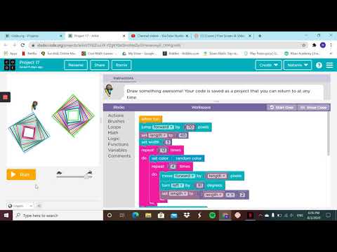 In block-e: Drawing Shapes