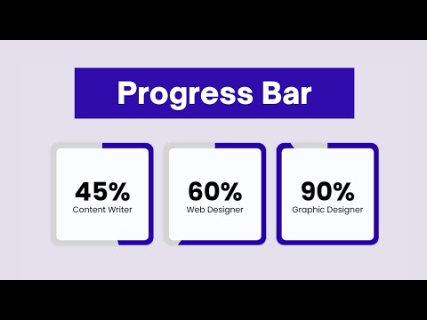 How to make Progress Bar using HTML and CSS | The Web Decode 