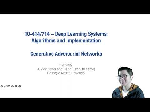 Lecture 16 - Generative Adversarial Networks