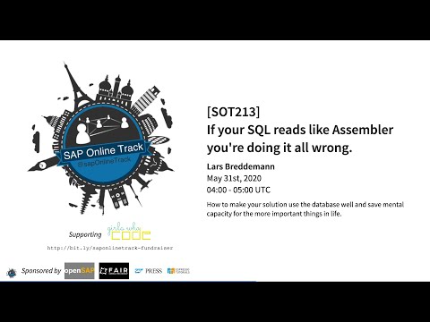 [SOT213] If your SQL reads like Assembler you're doing it all wrong.