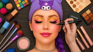 ASMR Makeup on Mannequin 🎭 (No Talking) | ASMR RUMI Kpop Demon Hunters Makeup 💋 🎀 Satisfying Videos