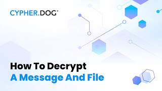 How to decrypt a message and file - Cypherdog Encryption (Windows)