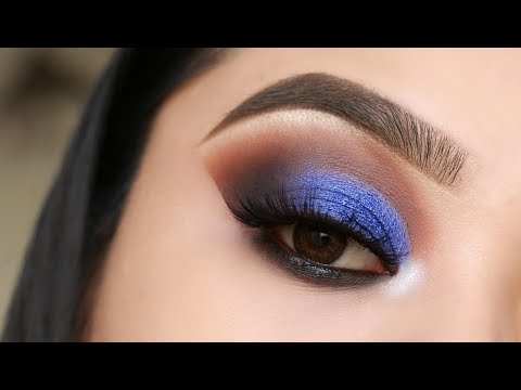 Blue Smokey eye makeup tutorial feat. Jaclyn Hill x Morphe Brushes palette | Glaminfusion