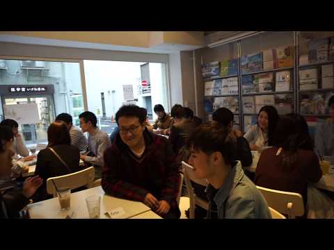 Language Exchange at "ENGLISH ONLY CAFE" in Tokyo = 英語カフェ 神保町 東京 2017.03.11