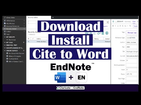 EndNote 2025 Full Tutorial: Download, Install & Cite in Word | Step-by-Step Guide | #endnote