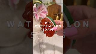 diy watermelon soaps 🍉🫧 #soap #diysoap #soapmaking #watermelon #diy #soapcutting