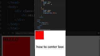 How to align the box at center #html #css #shorts