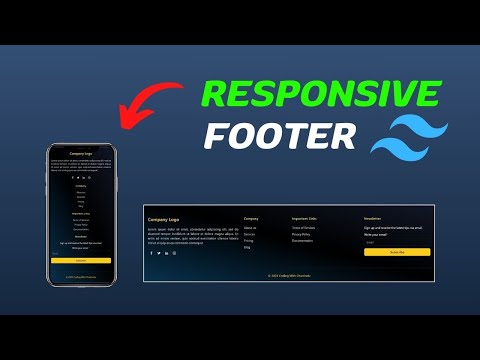 How to Make Responsive Footer  using HTML & Tailwind CSS  | Tailwind CSS Tutorial