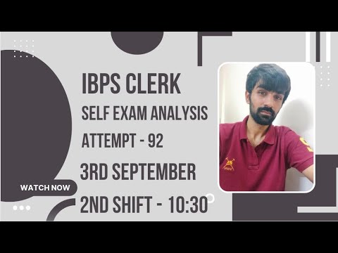 ibps clerk 3rd Sep 2nd shift (self analysis)