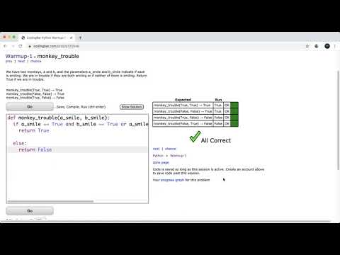 CodingBat Python Warmup #1 (Five Problems)