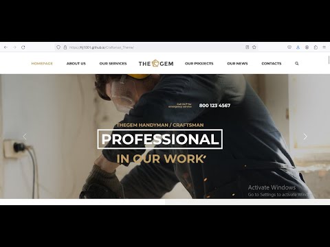 Responsive Website Sample | Craftsman Theme Clone