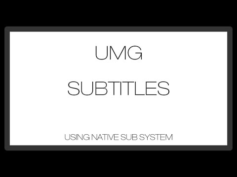 UE4 Marketplace: Subtitle UMG Hook