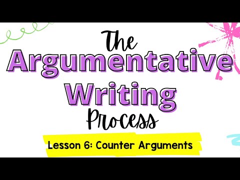 Argumentative Writing Unit - Lesson 6: Counter Arguments