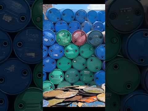 Wheelbarrow making out of plastic oil drums