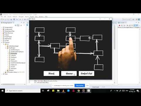 Visualization of Stack, Queue and Linked List using javafx | Data Structures