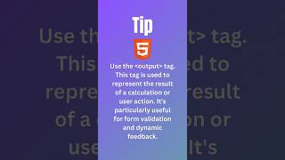 HTML TIP. Use the output tag #shorts