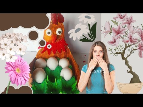Hen Shape Egg Holder/diy egg storage box/Best out of waste/Cardboard craft idea/diy home decor