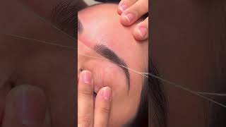 How to do eyebrow threading 🧵 #how #eyebrows #eyebrowthreadingathome #youtube #food #recipe #top