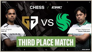 Arjun Erigaisi vs Hikaru Nakamura | Chess at EWC 25 - FINAL DAY - Third Place Match