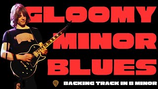 🎸🎸 Gloomy B Minor Blues Jam | Guitar Backing Track