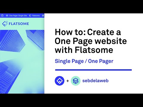 How to Create a One Pager - Flatsome Theme Tutorial
