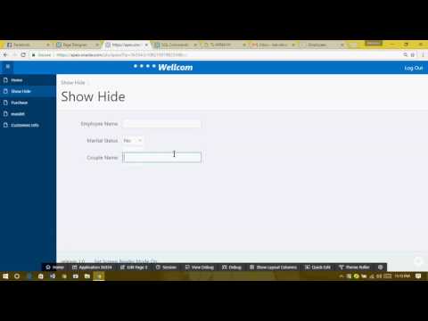 how to create item show hide dynamic action with apex 5.1