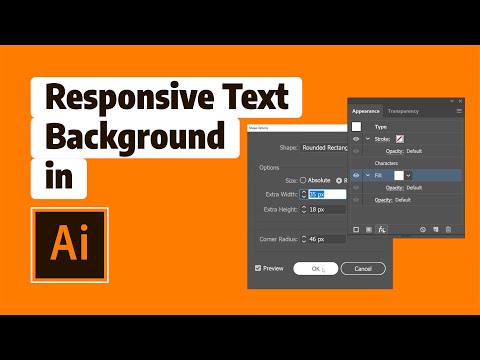 Responsive Text Background Adobe Illustrator