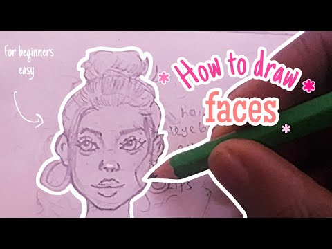 HOW TO DRAW FACES (for beginners)Step by step tutorial. #howtodraw #faces #stepbystep