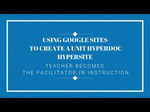 Using Google Sites to Create a Unit HyperDoc AKA HyperSite
