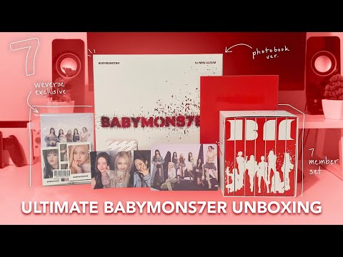 ULTIMATE BABYMONS7ER UNBOXING - BABYMONSTER (PHOTOBOOK VER. + YG TAG ALBUM VER. SET Weverse Ex.)