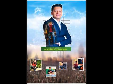 Happy Birthday Mohammed Azharuddin | After Effects Birthday motion poster..
