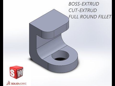 solidworks lesson 18 ,  Full round fillet