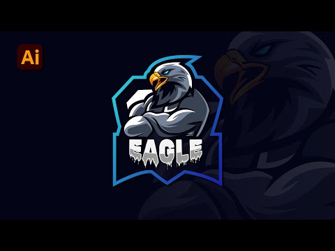How to Design a Mascot Logo in Adobe Illustrator / Eagle mascot logo  / Mascot logo process