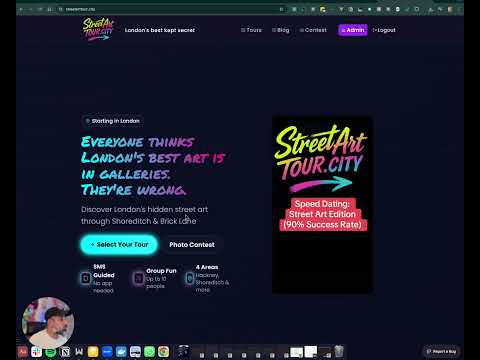 Bolton.new hackathon entry for streetarttour.city. v3 (under 3 min)