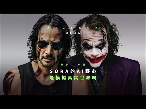 小丑对话强尼银手 Sora能模拟真实世界吗 Joker speaks to Johnny Silverhand, Can Sora simulate the real world?