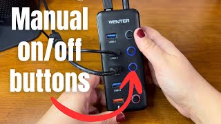 Wenter USB Hub (4 Data Transfer Ports+ 1 Smart Charging Port) with Individual LED On/Off Switches