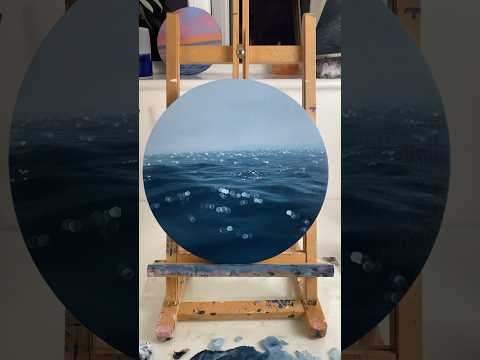 Sparkling Ocean Oil Painting Using The Bokeh Effect #painting #oilpainting #oceanpainting