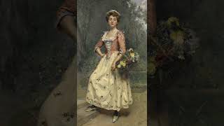Spring Beauty #vintageart #frametv #romantic #painting #love   #romanticambience #flowers #fashion