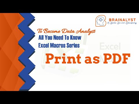 Print to PDF - Macros | Excel Macros | Excel VBA Macros | VBA Macros | Excel Automation | Macros
