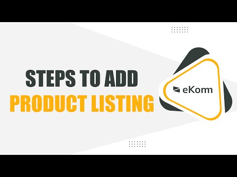 Steps to add product listing | eKomn