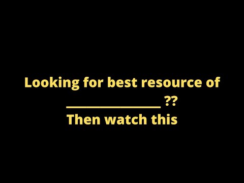 Choose your resource wisely