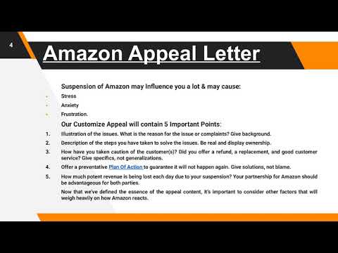 Amazon Appeal Letter