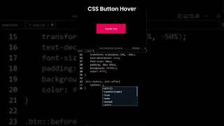Button Hover Animation | CSS & JavaScript Tutorial#shorts #shortvideo