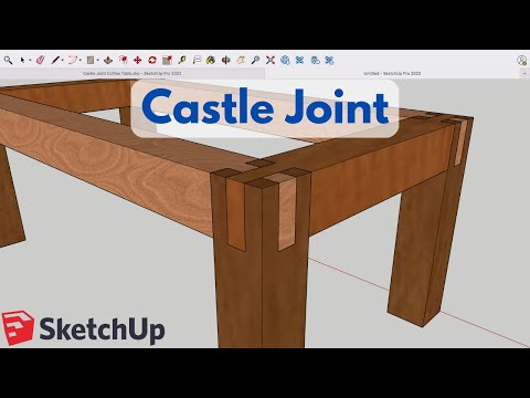 How to Make a Castle Joint in SketchUp