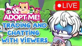 🔴 LIVE - PLAY ROBLOX TRADING AND CHATTING IN ADOPT ME  #roblox    #adoptme