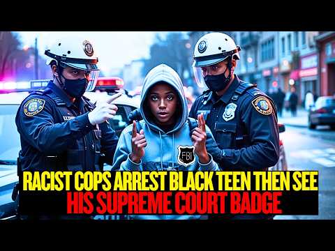 Racist Cops Arrest 18 Year Old Black Boy in Rags — They Freeze When He Hands Them a Supreme Court Ba