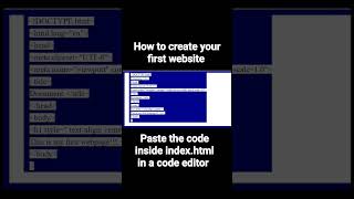 How to create your first website. #viral #fyp #html #htmlforbeginners #webdesign webd