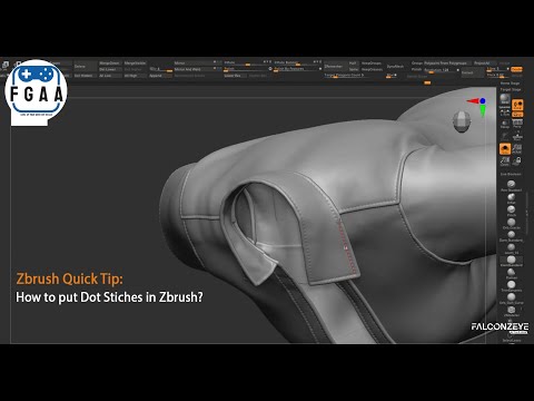 How to put clean dot stitches in ZBrush for your garments or props? 🧵👗