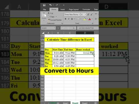 Calculate Time difference in #excel #shortvideo #shorts #exceltipsandtricks @learningtech1